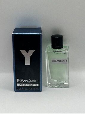Yves Saint Laurent Y Eau de Toilette Mini - Blue Box with Light Green Bottle
